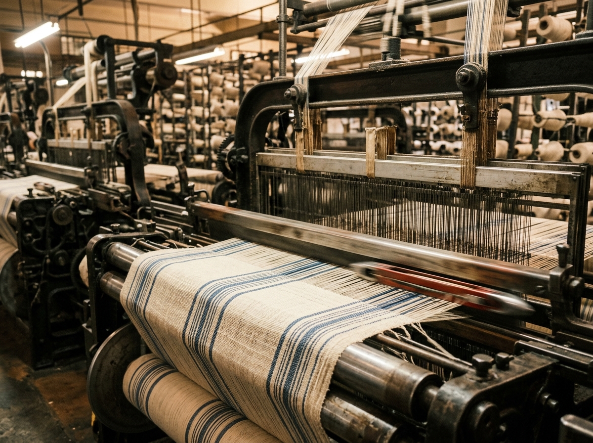 Weaving loom in action